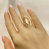 Oro Laminado Elegant Ring, Gold Filled Style Polished, Golden Finish, 01.233.0010.07 (Size 7)