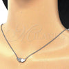 Sterling Silver Pendant Necklace, with White Cubic Zirconia, Polished, Rhodium Finish, 04.336.0080.16