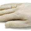 Oro Laminado Mens Ring, Gold Filled Style Eagle Design, Polished, Two Tone, 01.351.0013.10 (Size 10)