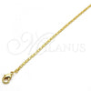 Oro Laminado Basic Necklace, Gold Filled Style Mariner Design, Polished, Golden Finish, 04.213.0032.18