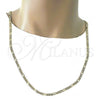 Oro Laminado Basic Necklace, Gold Filled Style Figaro Design, Polished, Golden Finish, 04.213.0141.30
