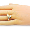 Oro Laminado Elegant Ring, Gold Filled Style Chunky Design, Polished, Golden Finish, 01.163.0002