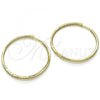 Oro Laminado Medium Hoop, Gold Filled Style with White Cubic Zirconia, Polished, Golden Finish, 02.156.0152.40