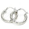 Rhodium Plated Small Hoop, Polished, Rhodium Finish, 5.139.044.1.25