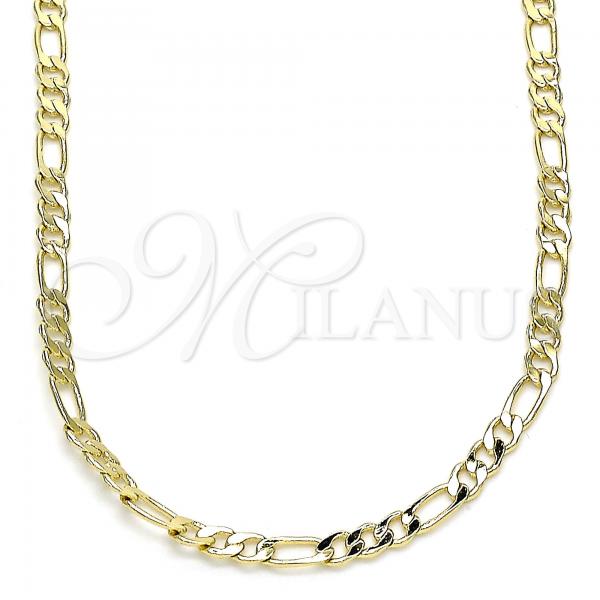 Gold Filled Necklace — Basic Necklace Figaro Design Polished 04. — main product view — SKU 144351 | Oro Laminado collar — básico Necklace Figaro diseño pulido 04. — SKU 144351