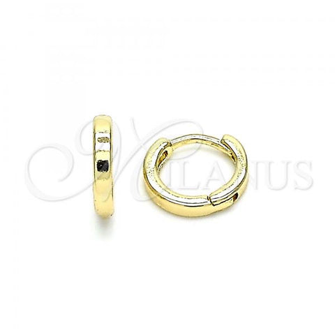 Oro Laminado Huggie Hoop, Gold Filled Style Polished, Golden Finish, 02.213.0280.10