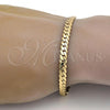 Gold Tone Basic Bracelet, Polished, Golden Finish, 04.242.0022.09GT