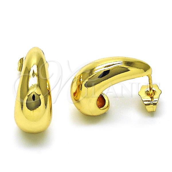 Oro Laminado Stud Earring, Gold Filled Style Polished, Golden Finish, 02.163.0228