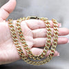 Stainless Steel Necklace and Bracelet, Polished, Golden Finish, 06.63.0306.28