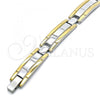 Stainless Steel Solid Bracelet, Polished, Two Tone, 03.114.0349.09