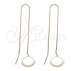 Oro Laminado Threader Earring, Gold Filled Style Polished, Golden Finish, 02.63.0638