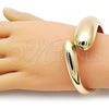 Oro Laminado Individual Bangle, Gold Filled Style Teardrop Design, Polished, Golden Finish, 07.307.0038.05