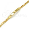 Oro Laminado ID Bracelet, Gold Filled Style Miami Cuban Design, Polished, Golden Finish, 5.227.011.1.08