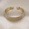 Oro Laminado Individual Bangle, Gold Filled Style Diamond Cutting Finish, Golden Finish, 07.428.0004