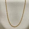 Oro Laminado Basic Necklace, Gold Filled Style Figaro Design, Polished, Golden Finish, 04.09.0172.16
