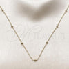 Oro Laminado Basic Necklace, Gold Filled Style Rolo and Ball Design, Polished, Golden Finish, 04.213.0355.18