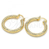 Oro Laminado Medium Hoop, Gold Filled Style Matte Finish, Golden Finish, 02.170.0232.30