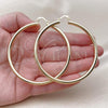 Oro Laminado Extra Large Hoop, Gold Filled Style Hollow Design, Polished, Golden Finish, 5.136.001.70