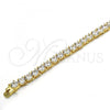Oro Laminado Fancy Necklace, Gold Filled Style with White Cubic Zirconia, Polished, Golden Finish, 04.284.0005.24