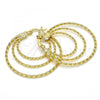 Oro Laminado Medium Hoop, Gold Filled Style Diamond Cutting Finish, Golden Finish, 02.168.0042.35