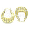 Oro Laminado Small Hoop, Gold Filled Style Hollow Design, Polished, Golden Finish, 02.163.0128.25