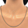 Oro Laminado Basic Necklace, Gold Filled Style Rope Design, Polished, Golden Finish, 5.222.036.28