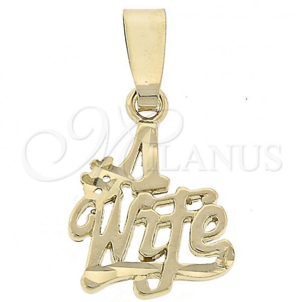 Oro Laminado Fancy Pendant, Gold Filled Style Polished, Golden Finish, 5.181.018