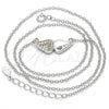 Sterling Silver Pendant Necklace, with White Cubic Zirconia, Polished, Rhodium Finish, 04.336.0080.16
