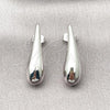 Rhodium Plated Stud Earring, Teardrop and Hollow Design, Polished, Rhodium Finish, 02.163.0357.1