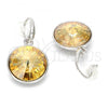 Rhodium Plated Dangle Earring, with Light Silk Swarovski Crystals, Polished, Rhodium Finish, 02.239.0001.2