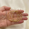 Oro Laminado Semanario Bangle, Gold Filled Style Polished, Golden Finish, 5.232.004.02 (04 MM Thickness, Size 2 - 1.75 Diameter)