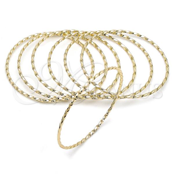 Oro Laminado Semanario Bangle, Gold Filled Style Polished, Golden Finish, 07.213.0018.04