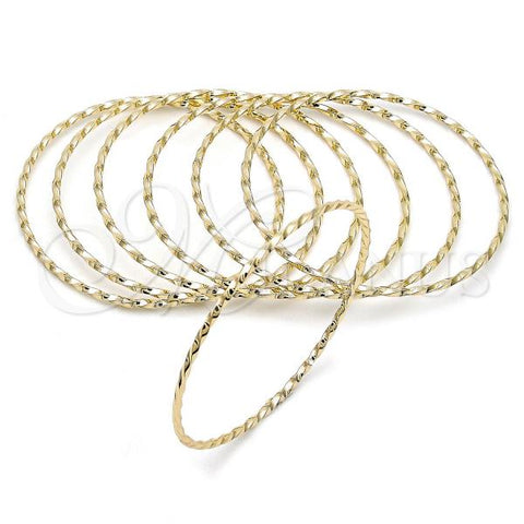 Oro Laminado Semanario Bangle, Gold Filled Style Polished, Golden Finish, 07.213.0018.04