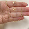 Oro Laminado Basic Necklace, Gold Filled Style Polished, Golden Finish, 04.213.0220.18