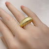 Oro Laminado Elegant Ring, Gold Filled Style Chunky Design, Polished, Golden Finish, 01.196.0025