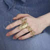 Oro Laminado Elegant Ring, Gold Filled Style Polished, Golden Finish, 01.233.0005.07 (Size 7)