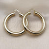 Oro Laminado Large Hoop, Gold Filled Style Hollow Design, Polished, Golden Finish, 02.163.0315.50