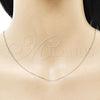 Oro Laminado Basic Necklace, Gold Filled Style Rolo Design, Polished, Golden Finish, 04.213.0336.16