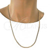 Gold Tone Basic Necklace, Curb Design, Polished, Golden Finish, 04.242.0025.28GT