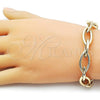 Oro Laminado Fancy Bracelet, Gold Filled Style Polished, Golden Finish, 03.429.0008.08