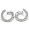 Sterling Silver Huggie Hoop, Polished, Rhodium Finish, 02.186.0137.1.15