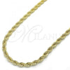 Oro Laminado Basic Necklace, Gold Filled Style Rope Design, Polished, Golden Finish, 5.222.033.30