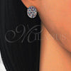 Sterling Silver Huggie Hoop, with Multicolor Cubic Zirconia, Polished, Rhodium Finish, 02.186.0102.12