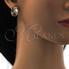 Rhodium Plated Stud Earring, with Light Silk Swarovski Crystals, Polished, Rhodium Finish, 02.239.0015.9
