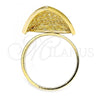 Oro Laminado Elegant Ring, Gold Filled Style Polished, Golden Finish, 01.118.0020.09 (Size 9)