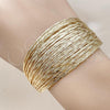 Oro Laminado Individual Bangle, Gold Filled Style Diamond Cutting Finish, Golden Finish, 07.163.0004