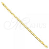 Oro Laminado Basic Bracelet, Gold Filled Style Curb Design, Polished, Golden Finish, 5.222.004.07