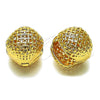 Oro Laminado Huggie Hoop, Gold Filled Style Filigree Design, Polished, Golden Finish, 02.195.0362.16