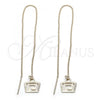 Oro Laminado Threader Earring, Gold Filled Style Golden Finish, 5.119.008