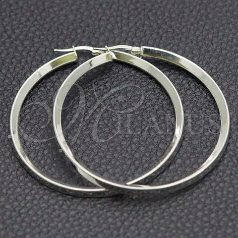 Sterling Silver Large Hoop, Polished, Silver Finish, 02.389.0099.50
